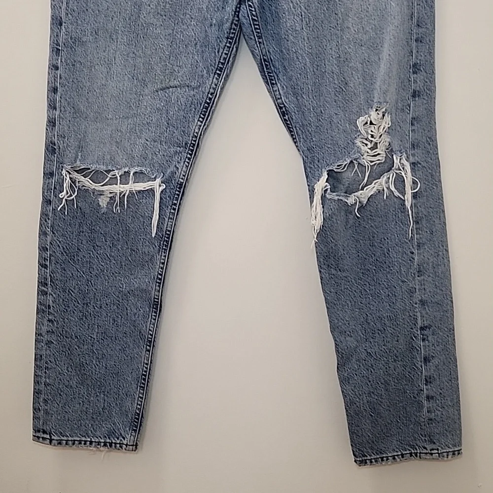 AGOLDE 100% Organic Cotton Jamie High Rise Jeans Distressed Button Fly Sz 29 - Picture 6 of 16